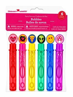🫧 2 Packs of 6/$16 or 3/$21 - WAY TO CELEBRATE NWT Emoji Bubble Wands Favors